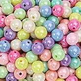 BetterJonny 14mm Assorted Color Acrylic Beads - 200 Pcs Round Rainbow Multicolor Beads for DIY Craft Jewelry Making