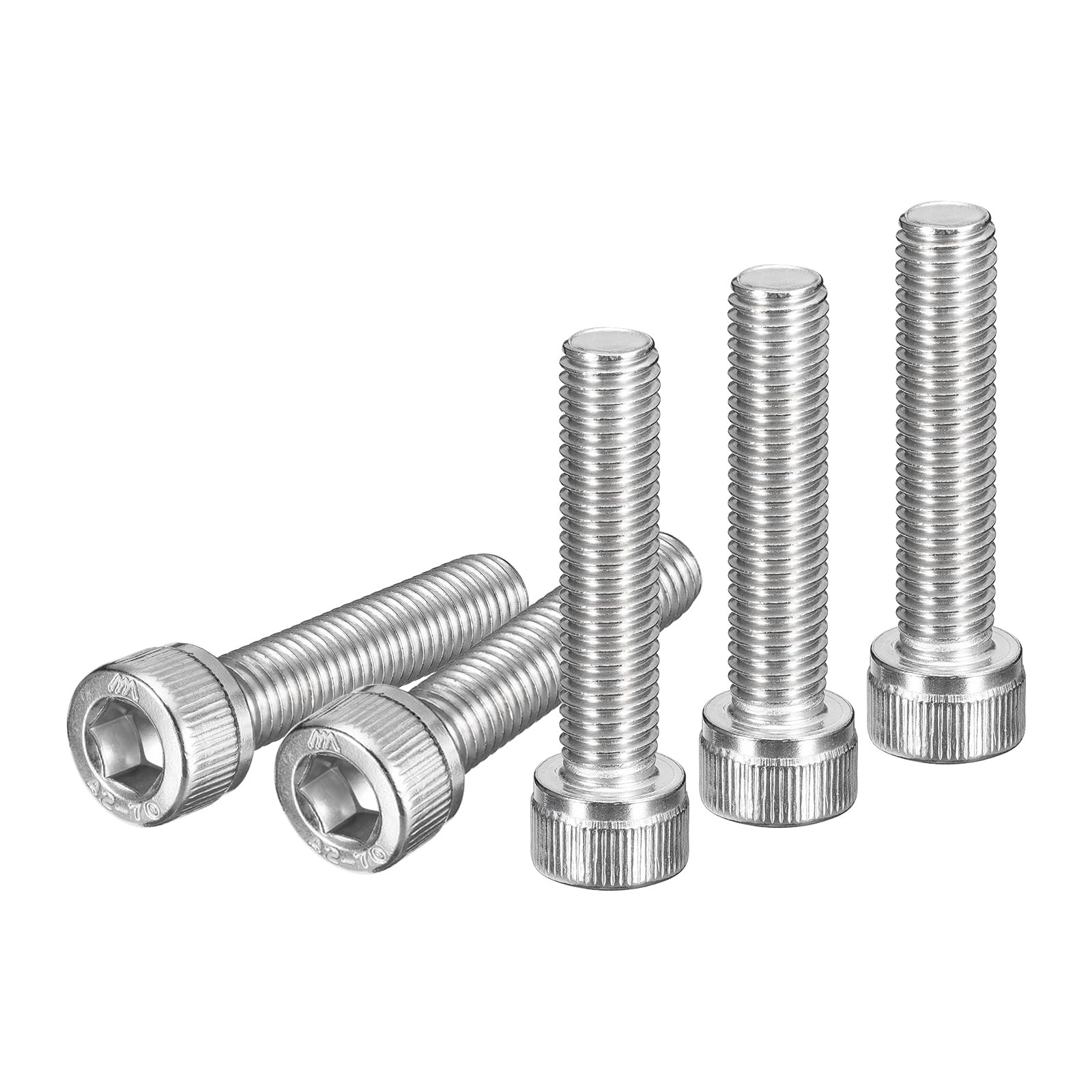 DTGN M10x45mm Socket Head Cap Screws Bolts, 5Pcs 304 Stainless Steel 18-8, Metric Machine Hex Socket Screw, Hex Drive, Bright Finish, UNC Coarse Thread Fully Threaded โ image 1