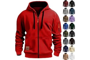 Mens Zip Up Hoodies Lightweight Tactical Hoodies Long Sleeve Sweatshirts Casual Track Jackets Coats with Pockets