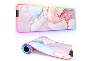 ITNRSIIET RGB Gaming Mouse Pad Full Desk XL Extended Large Gaming Mousepad 12 Lighting Modes, 30% Thicker, Big LED Desk Mat f