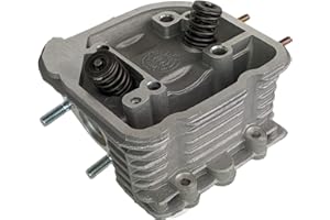 RedCap 170cc Gy6 61mm Big Bore Cylinder Head Assembly for Gy6 169cc & 200cc Engines TANK 200, TaoTao Bull 200 With 57mm Stud Spacing - Type K-block Superiority (Engine LF161QMK)