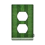 Pznen Green Duplex Wall Plates Football Field Sport