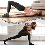 Zuimei 5 Pairs Pilates Yoga Grip Socks Non Slip Anti Slip Women's UK 4-7 Black view 7