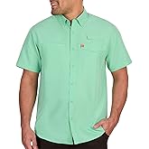 The American Outdoorsman Poly Grid Mens Short Sleeve Shirt Fishing Shirt