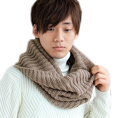 Amazon ニットスヌード メンズ ０２ モカ ストール マフラー 通販
