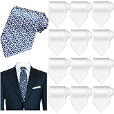 Tarpop 12 Pcs Sublimation Ties Blank Polyester for Men White Sublimation Necktie Solid Satin Polyester Necktie Heat Transfer Mens Neckwear Tie for Wedding Party Business Formal Occasion, 57 Inch