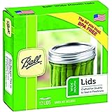 Ball Jars Wide Mouth Lids, 72 Count (Pack of 6)