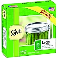 Ball Jars Wide Mouth Lids, 72 Count (Pack of 6)