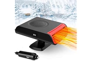 Chauffage de voiture portable 150 W double mode chauffage et ventilateur d'air pour dégivrage et désembuage de voiture, base 