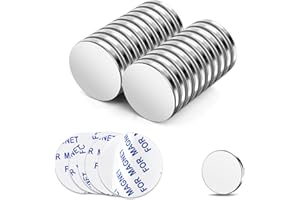 TRYMAG 20 Pieces Neodymium Magnets, 20x3mm Strong with Adhesive Backing, Powerful Permanent Neodymium Disc Magnets for Fridge, DIY, Crafts, Scientific