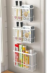EigPluy 3 Pieces Kitchen Cabinet Door Storage Box Self-Adhesive White view 3