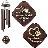 Dog Memorial Gifts, Pet Memorial Wind Chimes for Dogs, Loss of Dog Passing Away Remembrance Bereavement Sympathy Gift, Cat Memorial 32"