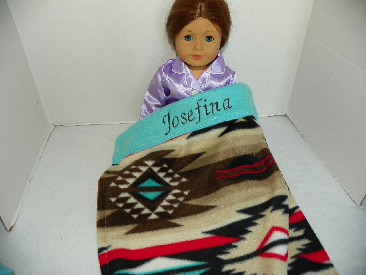 Doll Bedding Personalized Southwest Print Fleece Blanket For