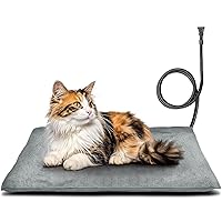 Outdoor Pet Heating Pad for Dog & Cat, Multi-Size Waterproof Heated Cat Dog Bed for Outside, Pet Heater Warmer Mat Blanket wi