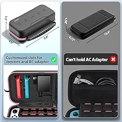 Switch OLED Carrying Case Compatible with Nintendo