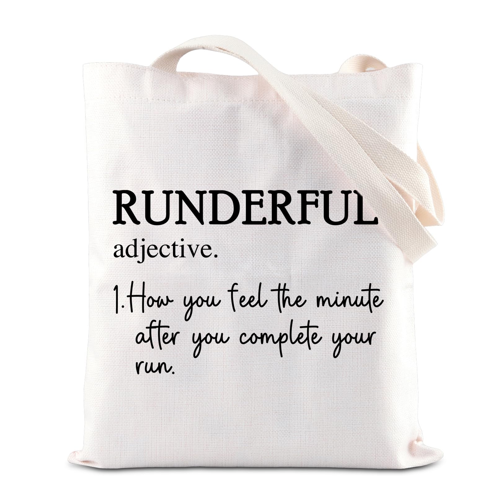 FOTAP Runner Shopping Bag Runderful Tote Bag Running Lover Gift Marathon Runner Tote Bag Parkrun Shopping Bag (Runderful Tote UK)
