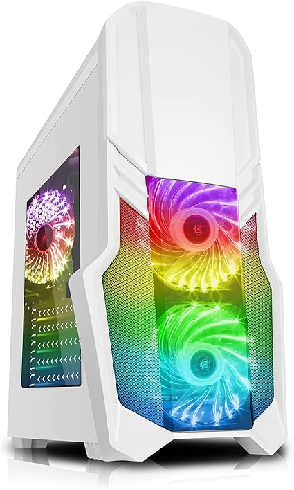 Boitier De Gamer Cit G Force Avec Ventilateur Avant 15 Led Bleus Fan P Wht Rgb Amazon Fr Informatique