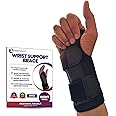 Carpal Tunnel Wrist Brace Night Support - Wrist Splint Arm Stabilizer & Hand Brace for Carpal Tunnel Syndrome Pain Relief Compression Sleeve for Forearm Wrist Tendonitis Pain Treatment (Small, Right)