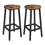 VASAGLE Bar Stools, Set of 2 Bar Chairs, Steel