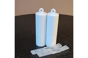 Pocket Eye Drop Vial Holder & Carry Storage - Holds One (1) Single Use Eye Drop Vial - Perfect to Carry Pocket, Purse/Clutch, School Bag - Two (2) Pack - Znet3D (White)