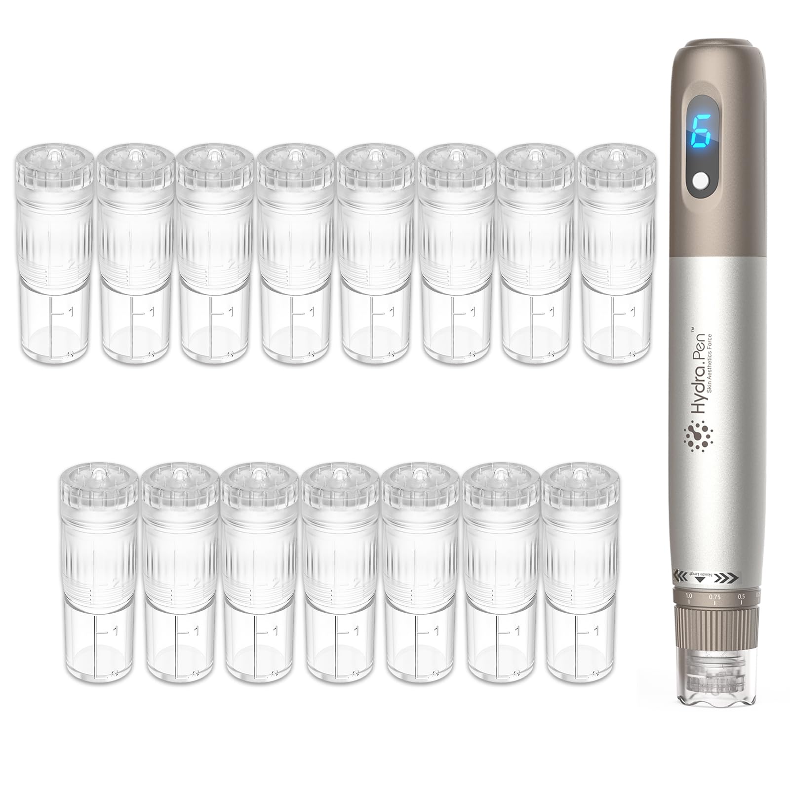 15Pcs 12PIN Microneedling Pen Replacement Cartridges for Hydra Pen H3 H5 Serum Applicator, Authentic Disposable Replacement Tips Skin Care Accessories (12Pin, 15Pcs)