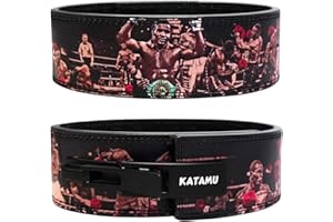 Katamu Premium Lever Weight Lifting Belt | Gym Belt | Powerlifting Belt | Leather Lifting Belts with Lever