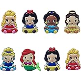 Magical Princesses Set of 8 Fridge Pvc 1 Inch Tall Magnets