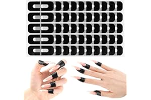 WY LIGHTING LEVEL 100PCS Nail Polish Protector, Gel Nail Sticker, Peel Off Barrier, UV Finger Protection, Skin Cuticle Protector Tape, U-Shaped French Tip Nail Art Accessories DIY