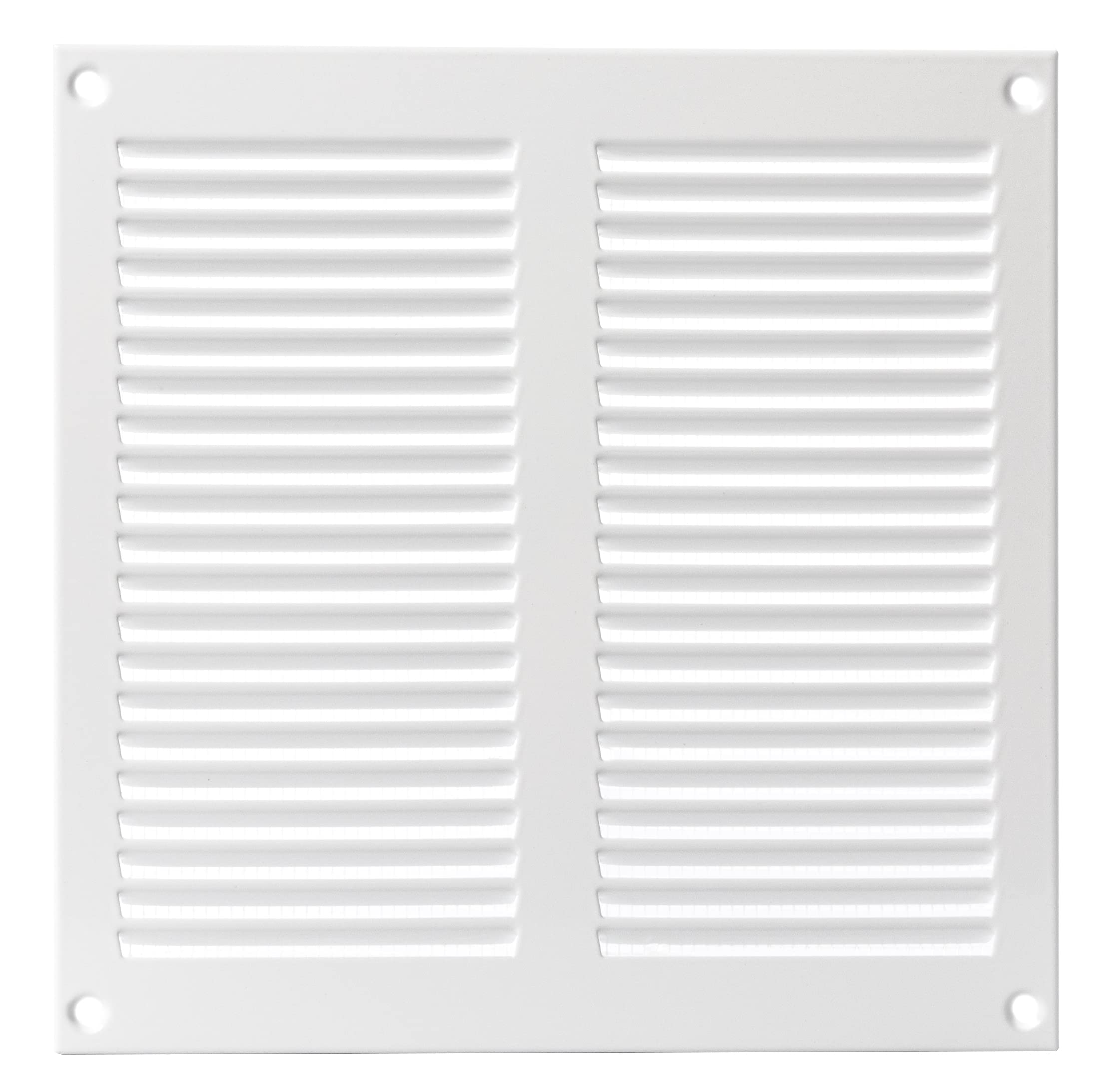 LIRAST 200x200mm Vent Cover White - 8x8 inch Wall Vent Cover with Insect Mesh - Ceiling Soffit Vents - External Vent Cover - Metal Ventilation Grilles - Air Vent Covers for Walls