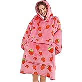 Narecte Cozy Oversized Blanket Hoodie Wearable Blanket Adults Soft Hooded Blanket Hoodie Birthday Gifts for Women Christmas