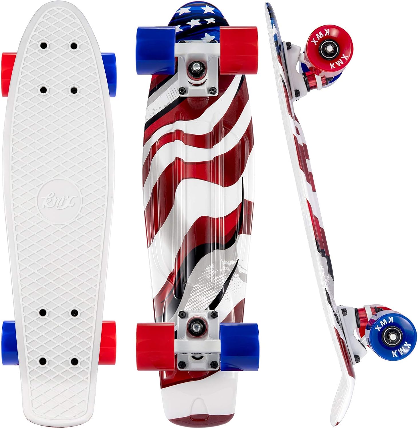 KMX 22" / 27" Complete Mini Cruiser Skateboard for Beginners Kids Teens