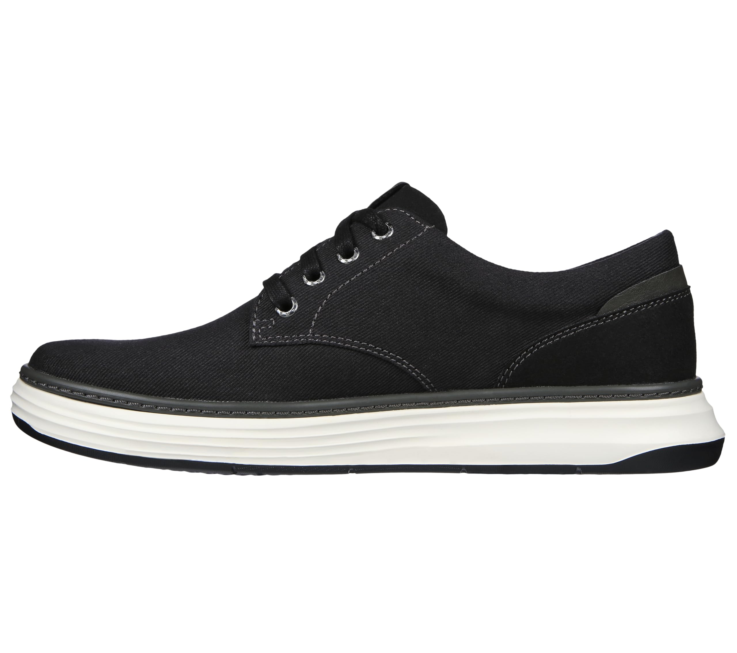 Photo 1 of Skechers Men's Moreno Canvas Oxford Shoe, Black, 12
