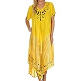 Sakkas Viveka Embroidered Caftan Dress