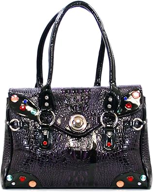 purple leather handbags