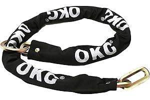 OKG Hardened Steel 4.3 Foot x 3/8" (10mm) Thick Hexagonal Heavy Duty Security Chain for Bicycles, Motorcycles, Trailers, E-Cargo Bikes, Generators, ATV's, etc.