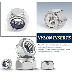 Vifmy SAE & Metric Nylon Insert Lock Nuts