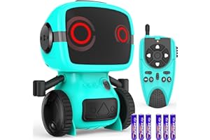 Dandist Robot Toys - Kids Toys RC Robots, Remote Control Toy with Talkie and Programming Function, Auto-Demo, Flexible RC Servo Arms, Dance Moves, Music, Shining Big Eyes, Boys Girls Birthday Gifts