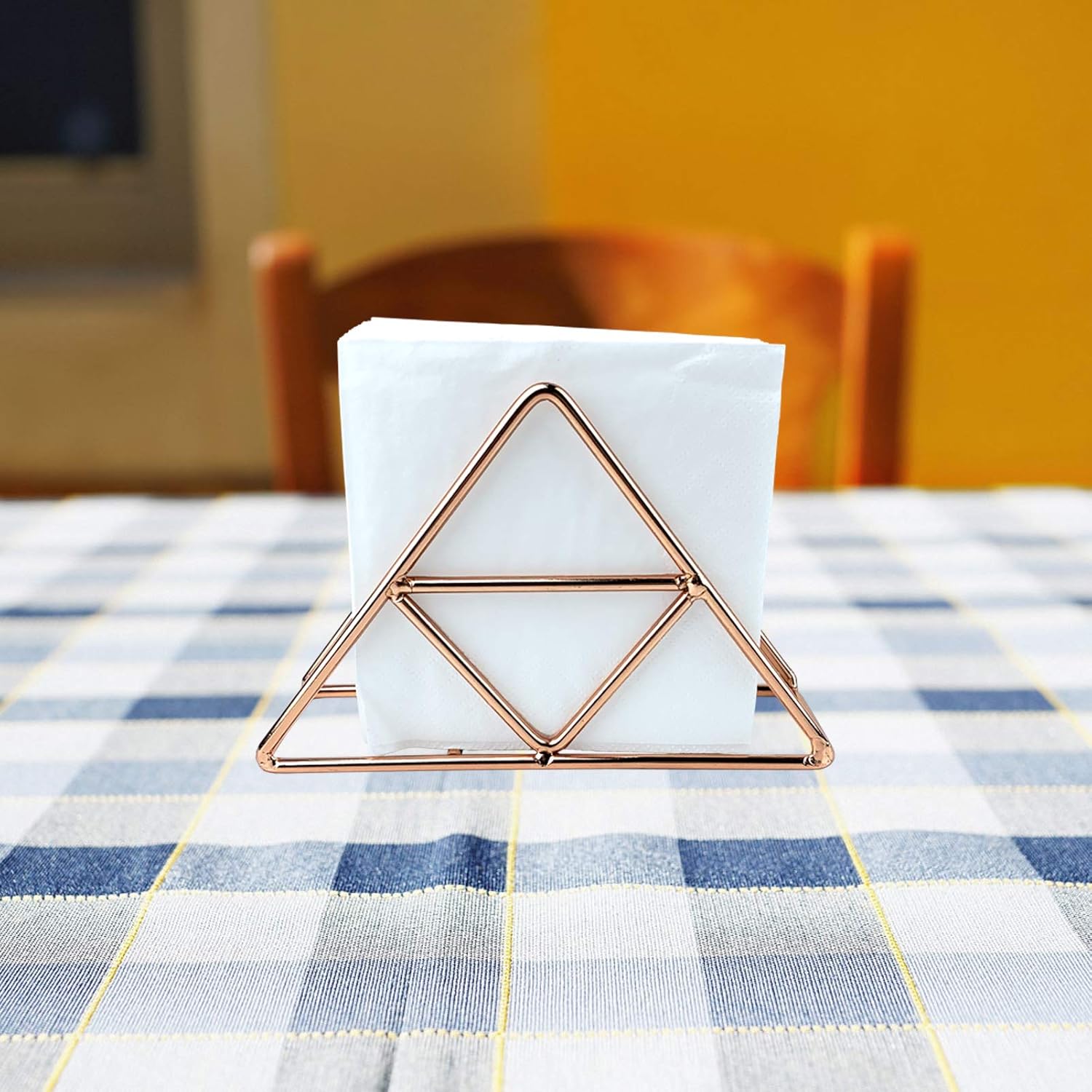 Napkin Holder for Table, Stainless Steel Tissue Dispenser Organizer for Dinner Tables, Kitchen Countertops (Rose gold): Kitchen & Dining