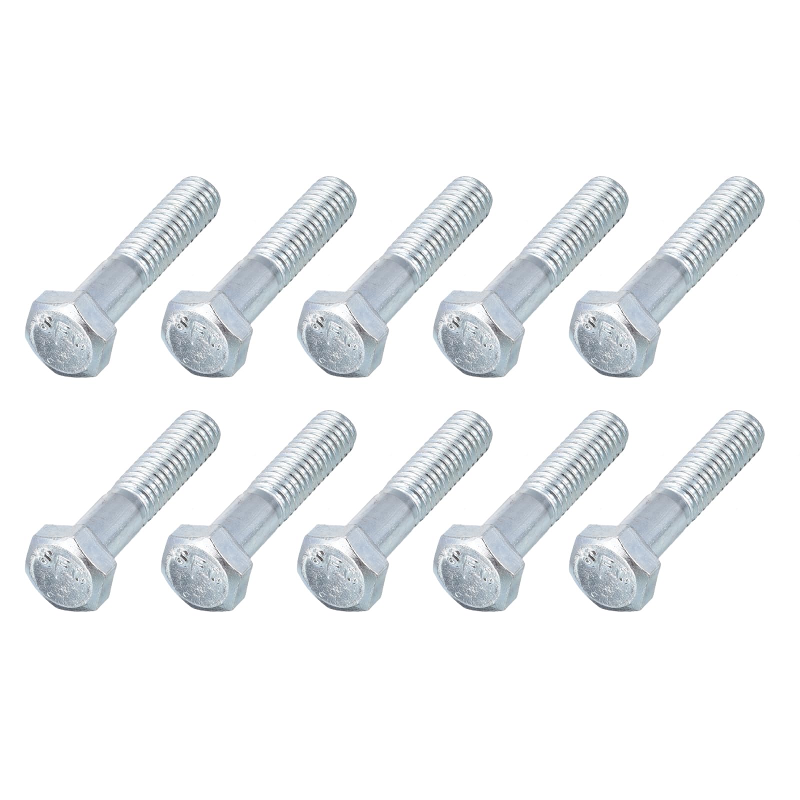 METALLIXITY Hex Bolts (5/16-18x1-1/2") 10Pcs, Carbon Steel Zinc Plated, Coarse Thread UNC Hex Head Screw Bolt - for Furniture Repair, Silver — image 1
