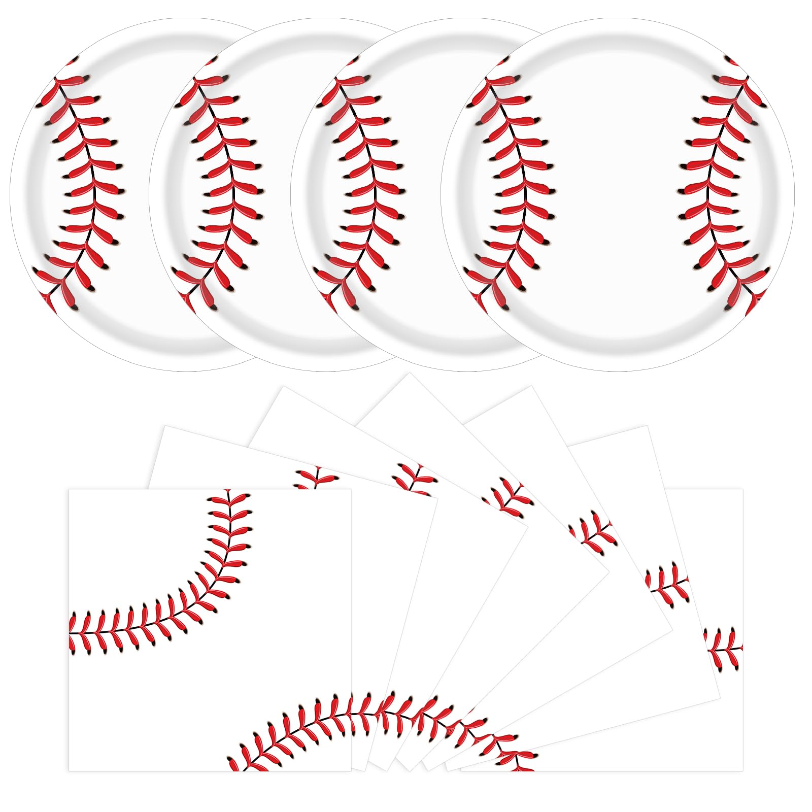 Photo 1 of 40Pcs Baseball Party Supplies Bundle Paper Plates Napkins Baseball Themed Birthday Party Supplies Decorations Baseball Favors For Girls Serves 20 Guests