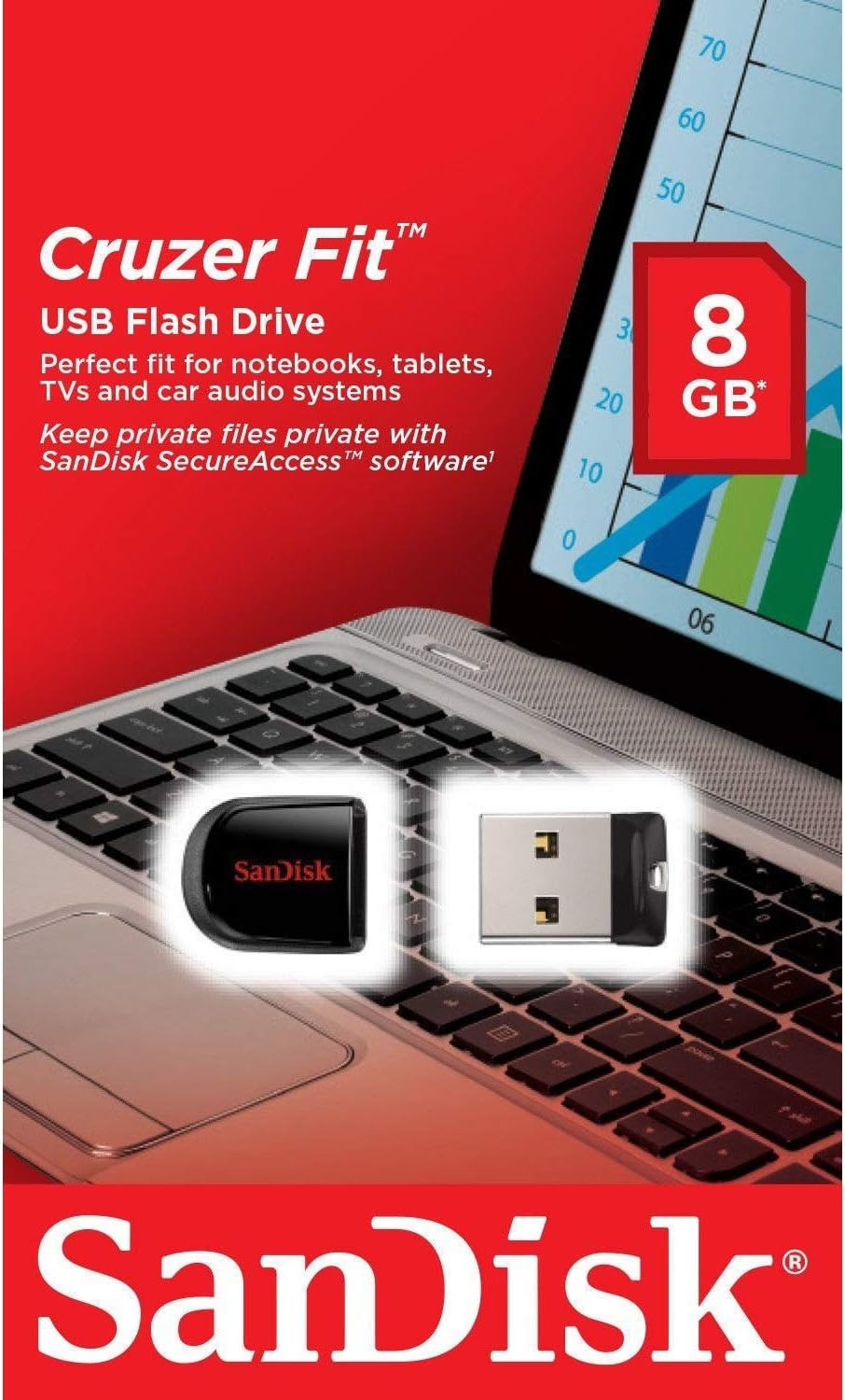 SD/Micro SD Card 8GB / 16GB / 32GB / 64GB / 128GB / 256GB Memory Adapter Reader/USB Flash Drive for Camera Phone Storage (8GB Cruzer Fit FLASH)
