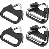 Bruislard 4Pcs Camera Strap Clips Camera Triangle Split Ring Stainless Steel Strap Hook Lug Ring with Plastic Cap for Cameras Shoulder Straps Belt Lanyard