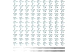 TNJPSEK 100 Set Neon Rope Light Clips for 5mm to 6mm LED Strip Mounting, Translucent LED Light Strip Mounting Holder Brackets with Screws, Fixing Clamps for Ceiling Wall Cable Management Setup