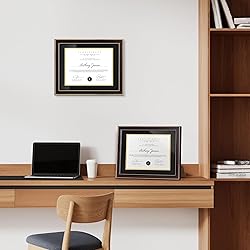 FLYJOE 8.5x11 Diploma Frame with Black over Gold