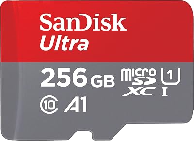 SanDisk 256GB Ultra microSDXC Card + SD Adapter - Full HD, 150MB/s, A1 App