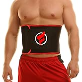 Fitru Waist Trimmer Sauna Ab Belt for Women & Men - Waist Trainer Stomach Wrap