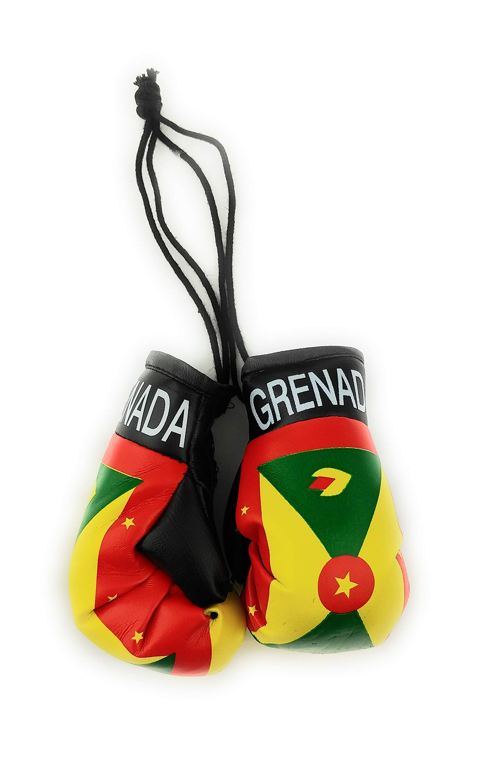 Hanging Car Mirror Mini Boxing Gloves (Grenada)