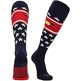 TCK Patriotic USA Softball Socks with Softball Bats Logo