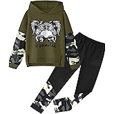 Gaupafmb Girls Clothes Cool Girl Print Tie Dye Hoodie Pullover Sweatshirt Leggings 2PC Outfits