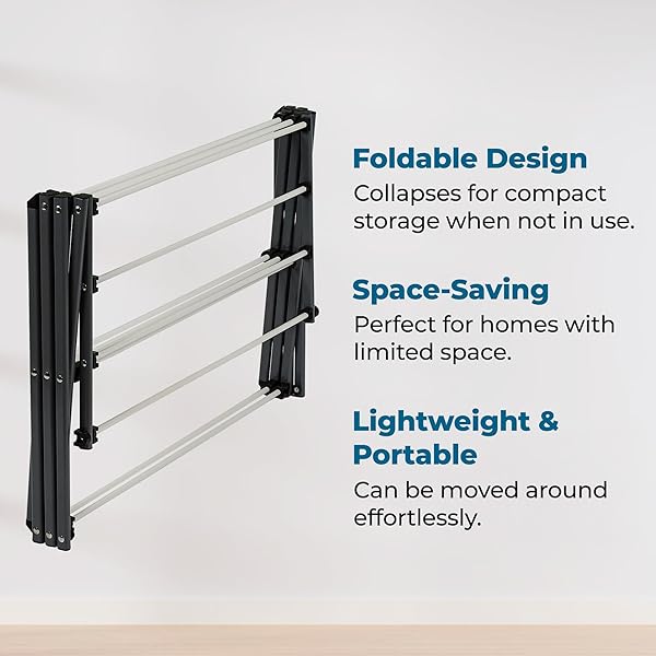 HONEY-CAN-DO COLLAPSIBLE CLOTHES DRYING RACK – DURABLE, SPACE-SAVING LAUNDRY & TOWEL RACK, STURDY CLOTHING RACK FOR HANGING CLOTHES INDOORS & OUTDOORS, STEEL